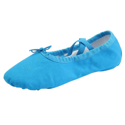 Women Canvas Ballet Slippers Dance Shoes Adult Practice Yoga Flat Belly Shoes