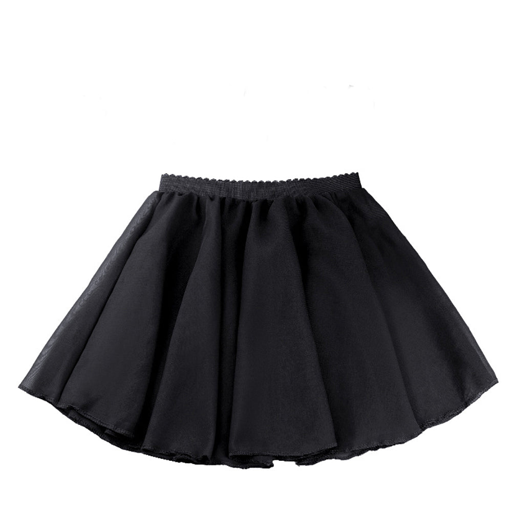 Girls Kids Chiffon Ballet Dance Skirt Dress with Elastic Band Waist  Pull-on Training Skirt