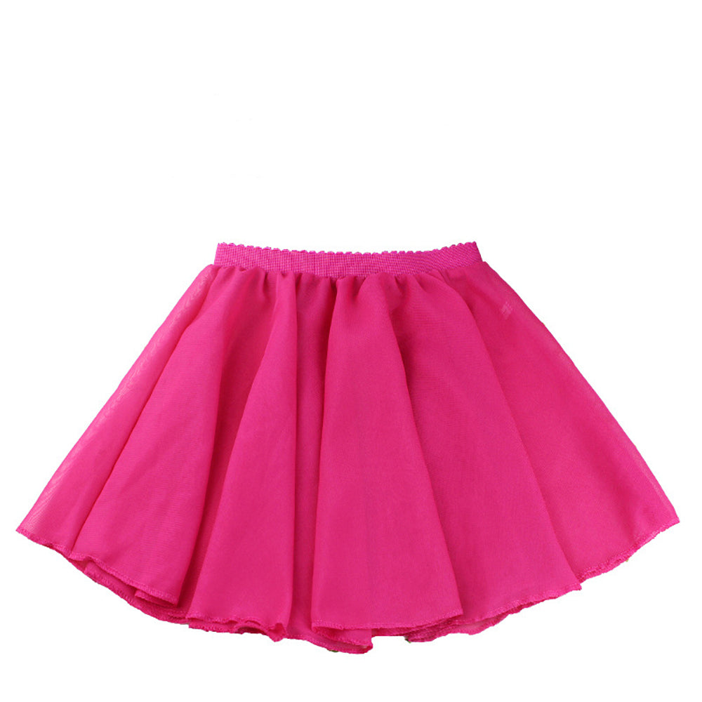 Girls Kids Chiffon Ballet Dance Skirt Dress with Elastic Band Waist  Pull-on Training Skirt