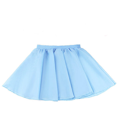 Girls Kids Chiffon Ballet Dance Skirt Dress with Elastic Band Waist  Pull-on Training Skirt