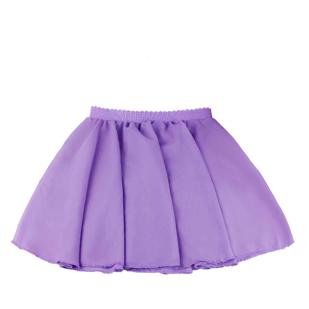 Girls Kids Chiffon Ballet Dance Skirt Dress with Elastic Band Waist  Pull-on Training Skirt