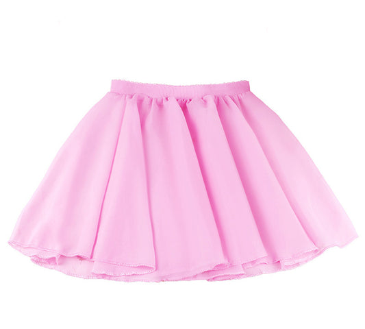 Girls Kids Chiffon Ballet Dance Skirt Dress with Elastic Band Waist  Pull-on Training Skirt