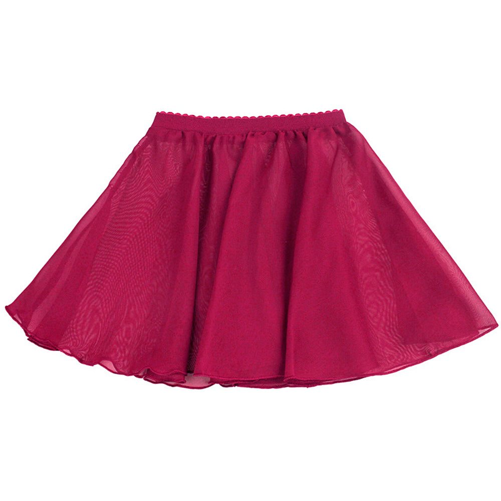 Girls Kids Chiffon Ballet Dance Skirt Dress with Elastic Band Waist  Pull-on Training Skirt