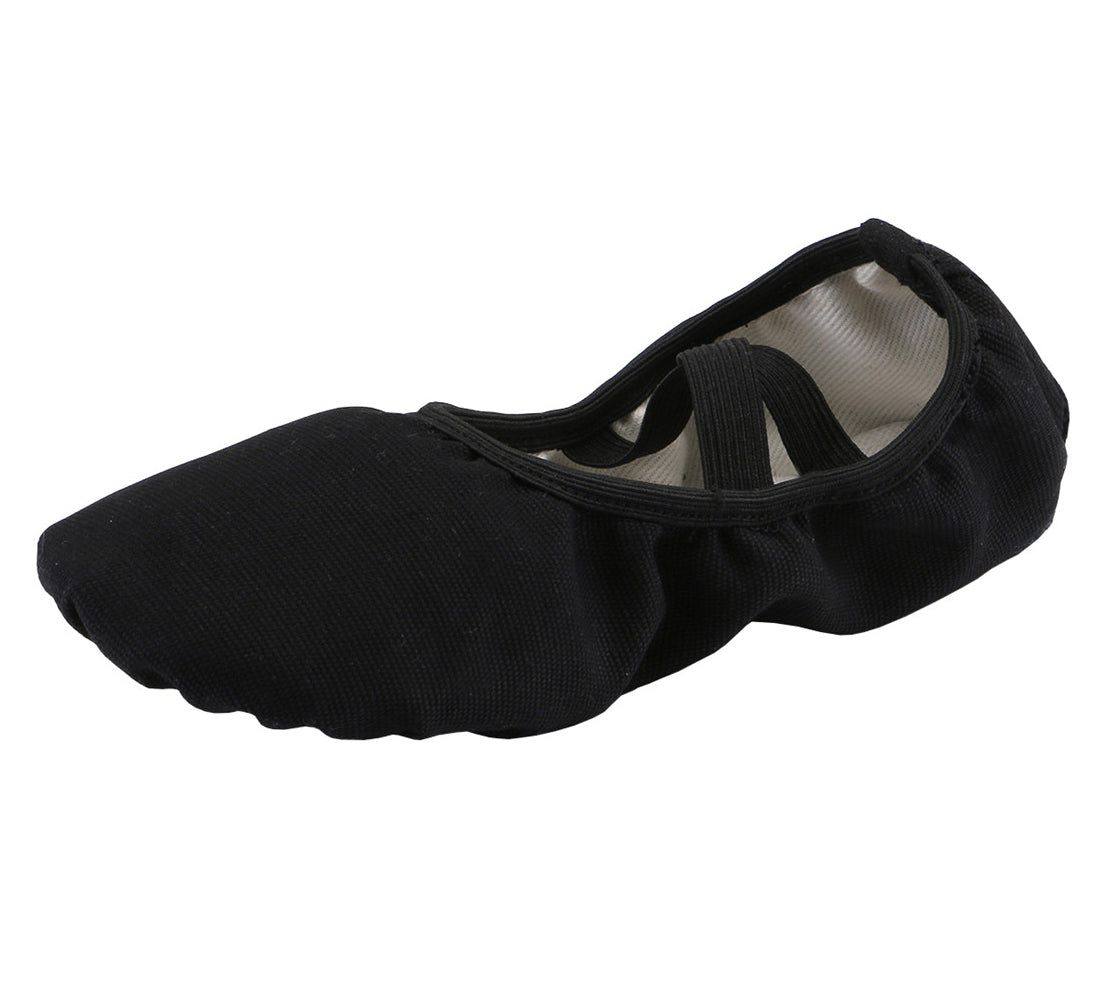 Kids Split Sole Ballet Dance Shoes Girls Canvas  Elastic Band Ballet Slippers Belly Flat