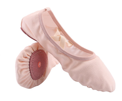 Kids Split Sole Ballet Dance Shoes Girls Canvas  Elastic Band Ballet Slippers Belly Flat