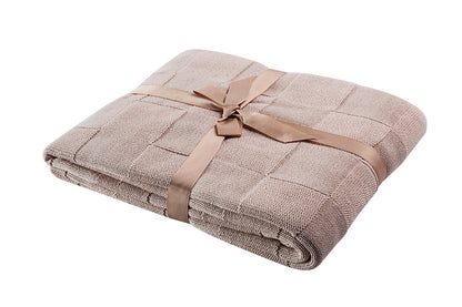 Soft Plaid Pattern Throw Blanket Bed Home Decorative Cotton Knitted Blankets for Couch Sofa